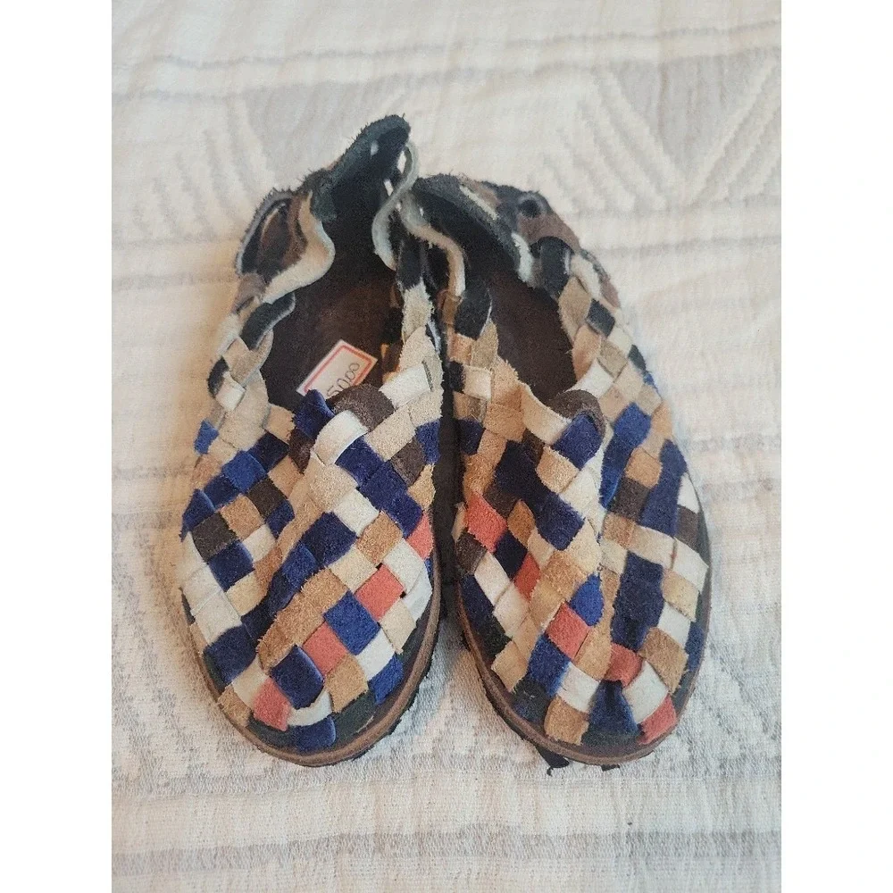 Artisan Handmade Brazilian Kids Slip-On Shoes Size‎ 11C Leather